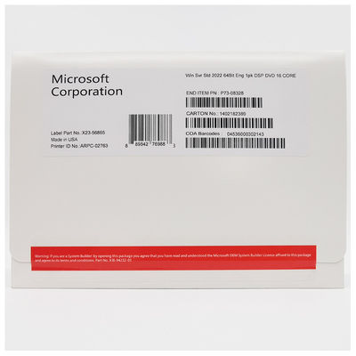 Original Windows Server 2022 OEM License Standard 64 Bit 8cpu 8vm 2022