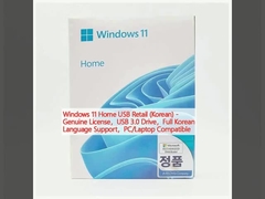 Windows 11 Home USB Retail (Korean) - Lisensi asli,USB 3.0 Drive,Dukungan Bahasa Korea Lengkap,Kompatibel PC/Laptop