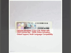 Otentik Windows 11 Pro COA Sticker dengan Kunci Lisensi OEM - 100% Aktivasi Online, Dukungan Global, Kompatibilitas Multi-Bahasa