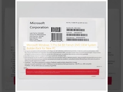 Microsoft Windows 11 Pro 64-bit DVD Perancis OEM System Builder Pack untuk PC Baru