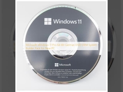 Microsoft Windows 11 Pro 64 Bit Jerman DVD OEM System Builder Pack untuk PC Baru